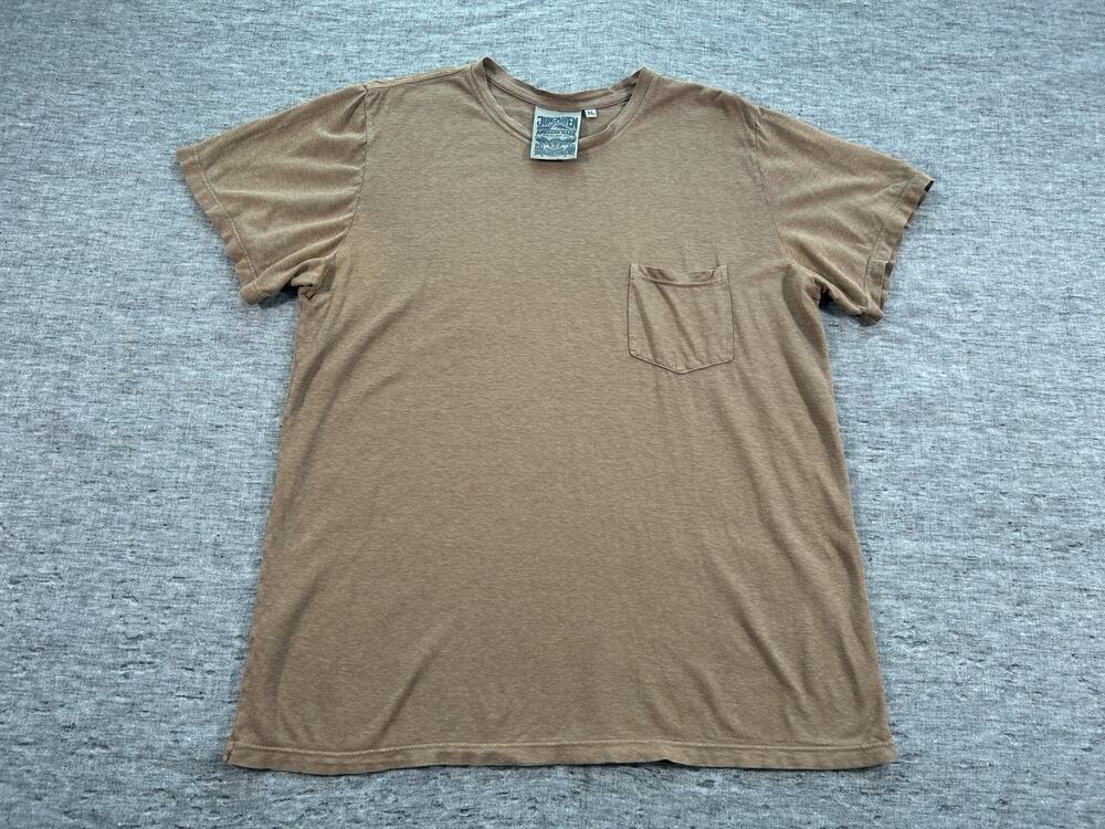 Jungmaven Pocket Shirt Mens Extra Large Brown Hemp Cotton Lightweight USA Made